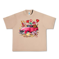 Burro Valentine's Day Truck Farm Animals Urban Heavy Tee - FaDigitalArtStudio