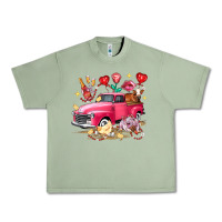 Oil Green Valentine's Day Truck Farm Animals Urban Heavy Tee - FaDigitalArtStudio