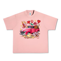 Salmon Valentine's Day Truck Farm Animals Urban Heavy Tee - FaDigitalArtStudio