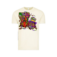 Vintage Arctic mardi gras louisiana map Vintage Tee - OliviaCreatesArt
