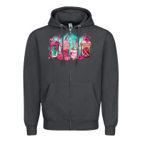 Smoke breast cancer  coffee cups Zipper Hoodie - AdoDesignShop