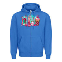 True Royal breast cancer  coffee cups Zipper Hoodie - AdoDesignShop