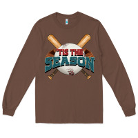 Chestnut 'tis the season baseball Long Sleeve Tee - FaDigitalArtStudio