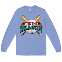 Colony Blue 'tis the season baseball Long Sleeve Tee - FaDigitalArtStudio