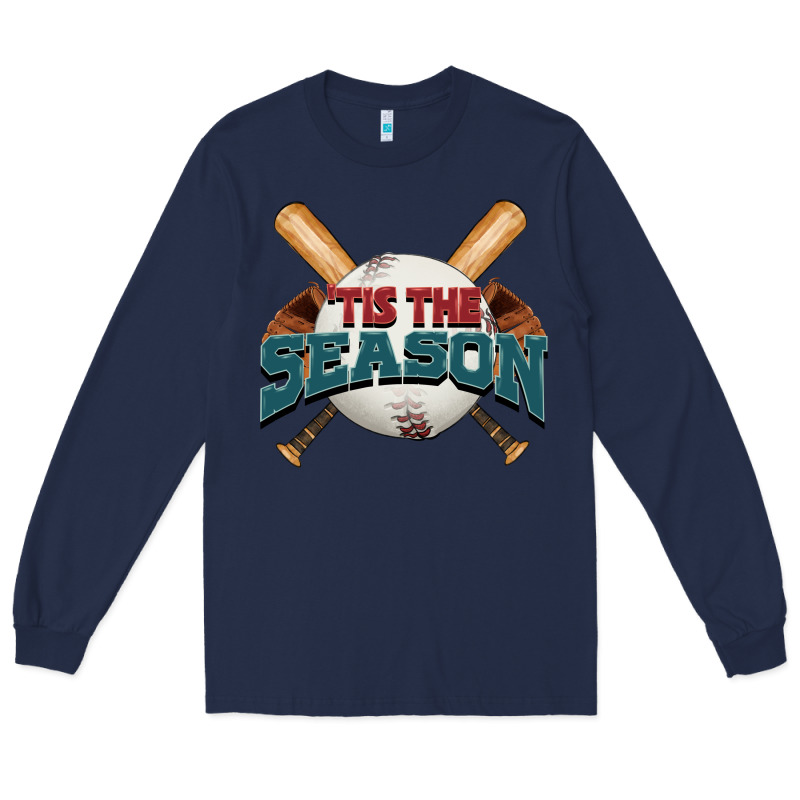 'tis The Season Baseball Long Sleeve Tee by FaDigitalArtStudio | Teevron