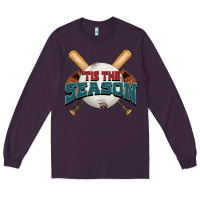 Plum 'tis the season baseball Long Sleeve Tee - FaDigitalArtStudio