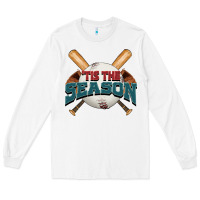 White 'tis the season baseball Long Sleeve Tee - FaDigitalArtStudio