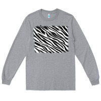 Heather Grey zebra background Long Sleeve Tee - RanaPortraitStore