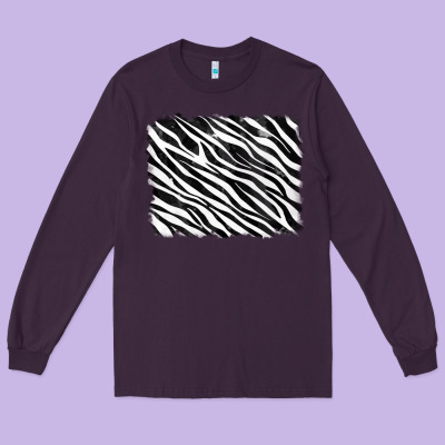 Zebra Background Long Sleeve Tee Designed By Ranaportraitstore