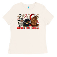 Bone merry christmas heifer cow gnomies Ladies Tee - CowGirlArtShop