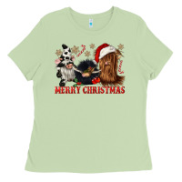 Matcha merry christmas heifer cow gnomies Ladies Tee - CowGirlArtShop