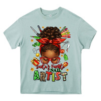 Arona santa's favorite nail artist afro messy bun Heavy Core Tee - texasbilliewilder