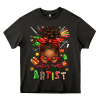 Asphalt santa's favorite nail artist afro messy bun Heavy Core Tee - texasbilliewilder