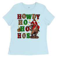 Howdy Ho Ho Hos Christmas Ladies Tee | Teevron