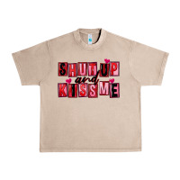 French Oak Shut up and kiss me Urban Heavy Tee - FaDigitalArtStudio
