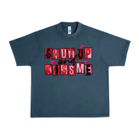 Midnight Navy Shut up and kiss me Urban Heavy Tee - FaDigitalArtStudio