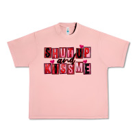 Salmon Shut up and kiss me Urban Heavy Tee - FaDigitalArtStudio