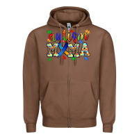 Chestnut autism mama Zipper Hoodie - AdoDesignShop