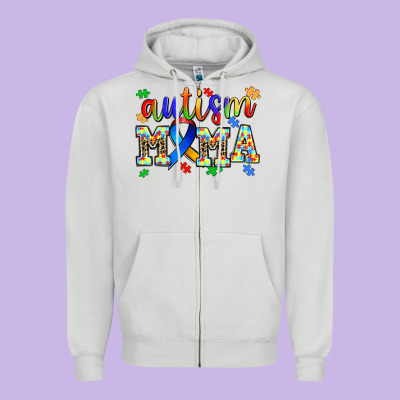 Autism Mama Zipper Hoodie Designed By Adodesignshop