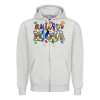 Dove Grey autism mama Zipper Hoodie - AdoDesignShop
