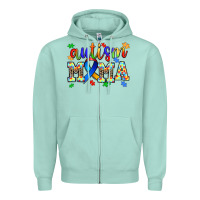 Seafoam autism mama Zipper Hoodie - AdoDesignShop