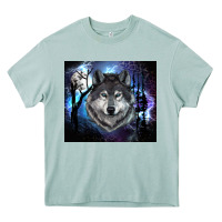 Arona wolf and full moon Heavy Core Tee - RanaPortraitStore