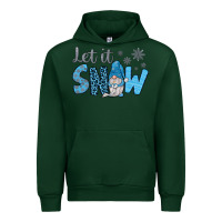 Forest Green let it snow Urban Hoodie - JahusDesignShop