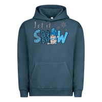 Pigment Midnight Navy let it snow Urban Hoodie - JahusDesignShop