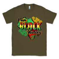 Army Green i am black history Classic Tee - CowGirlArtShop