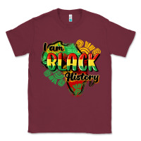Burgundy i am black history Classic Tee - CowGirlArtShop