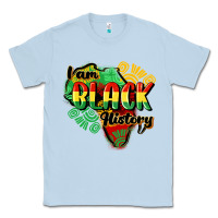 Dusty Blue i am black history Classic Tee - CowGirlArtShop