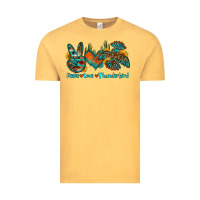 Vintage Mustard peace love thunderbird Vintage Tee - OliviaCreatesArt