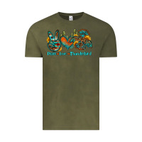Vintage Olive peace love thunderbird Vintage Tee - OliviaCreatesArt