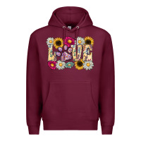 Burgundy love dog Premium Hoodie - CowhideDigitalArt