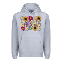 Heather Grey love dog Premium Hoodie - CowhideDigitalArt