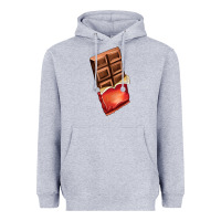 Heather Grey chocolate Heavyweight Hoodie - AdoDesignShop