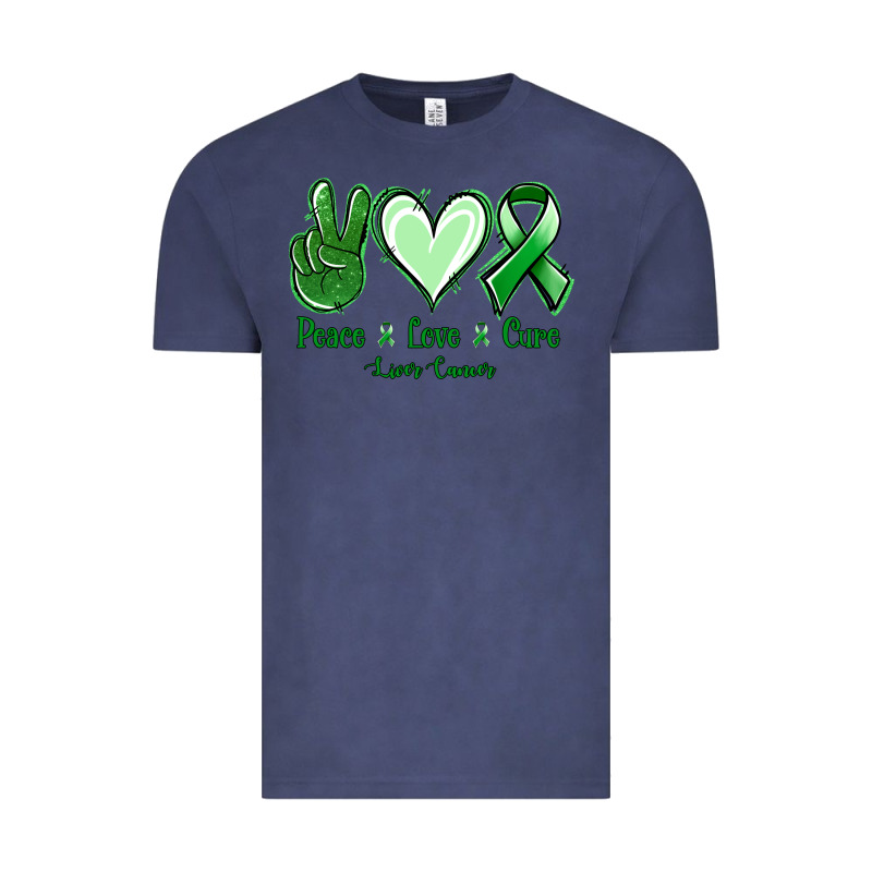 Peace Love Cure Liver Cancer Vintage Tee by Jasminsmagicworld | Teevron