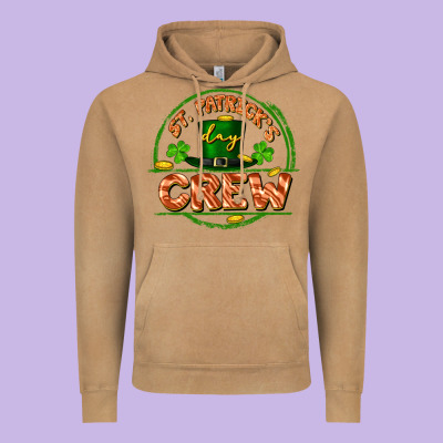 St. Patrick's Day Crew Vintage Hoodie Designed By Fadigitalartstudio