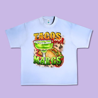 Tacos And Margs Urban Heavy Tee Designed By Fadigitalartstudio