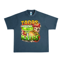 Midnight Navy Tacos and margs Urban Heavy Tee - FaDigitalArtStudio