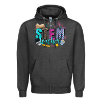 Charcoal Heather stem teacher Zipper Hoodie - AdoDesignShop