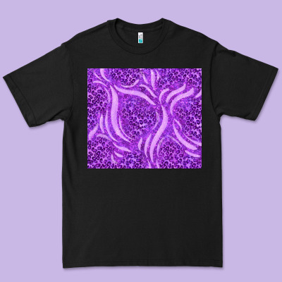 Purple Glitter With Leopard Pattern Premium Tee Designed By Tumblerdesignbyshophia