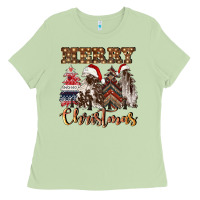 Matcha merry christmas trees Ladies Tee - CowGirlArtShop