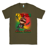 Army Green free ish since 1865 juneteenth Classic Tee - CowGirlArtShop