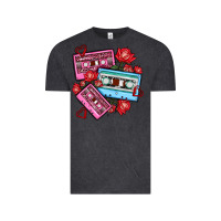 Vintage Black valentines day casette olivia Vintage Tee - OliviaCreatesArt