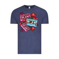 Vintage Denim valentines day casette olivia Vintage Tee - OliviaCreatesArt