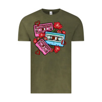 Vintage Olive valentines day casette olivia Vintage Tee - OliviaCreatesArt