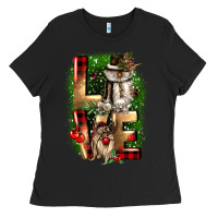 Black love snowman gnome Ladies Tee - CowGirlArtShop