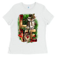 White love snowman gnome Ladies Tee - CowGirlArtShop