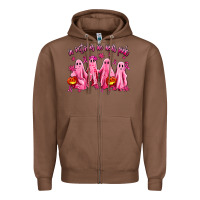 Chestnut in october we wear pink ghosts Zipper Hoodie - AdoDesignShop